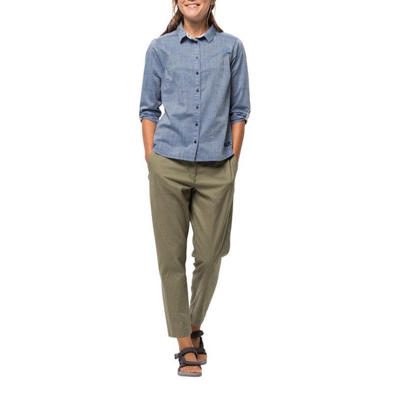 Рубашка женская Jack Wolfskin синяя 1402771-1588 изображение 3