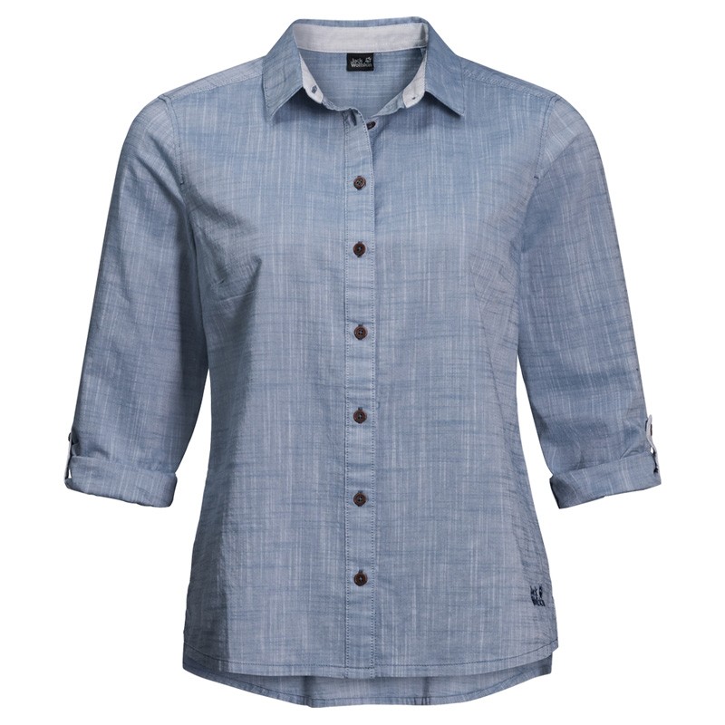 Сорочка жіноча Jack Wolfskin Emerald Lake Shirt W синя 1402771-1588 — фото 1
