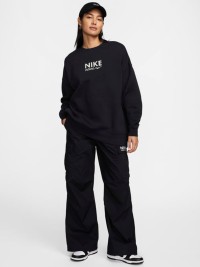 Толстовка жіноча Nike W NSW FLC OS CREW GLS чорна HM4318-010 изображение 4