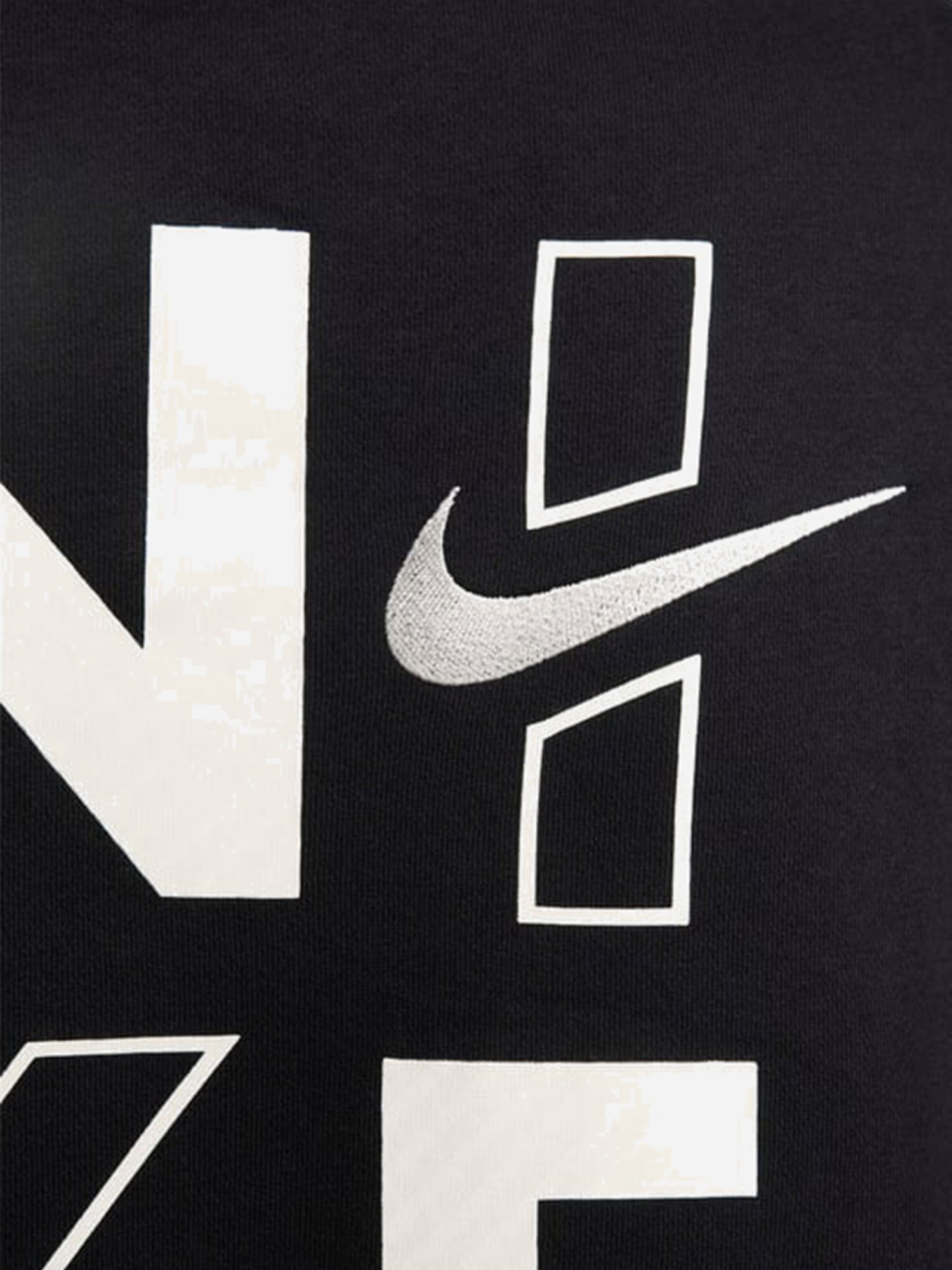 Толстовка женская Nike W NSW FLC OS CREW GLS черная HM4318-010 изображение 6