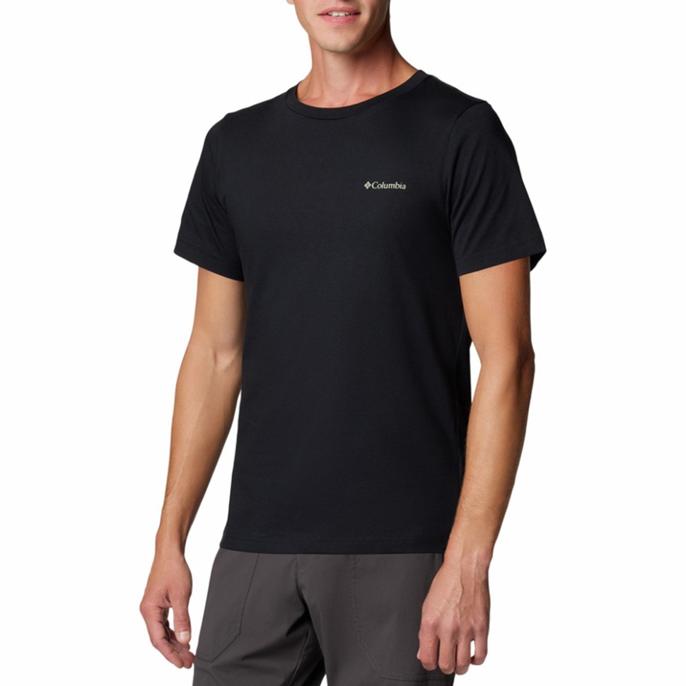 Футболка чоловiча Columbia Rapid Ridge™ Back Graphic Tee II чорна 1934821-004 изображение 1