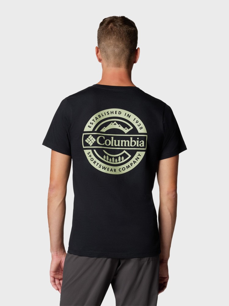 Футболка чоловiча Columbia Rapid Ridge™ Back Graphic Tee II чорна 1934821-004 изображение 4
