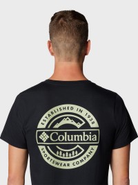 Футболка чоловiча Columbia Rapid Ridge™ Back Graphic Tee II чорна 1934821-004 изображение 6