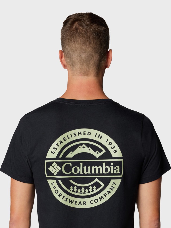 Футболка чоловiча Columbia Rapid Ridge™ Back Graphic Tee II чорна 1934821-004 изображение 6
