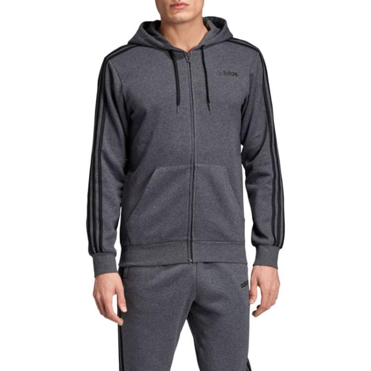 Толстовка мужская Adidas E 3S Fz Fl серая DX2528 изображение 3