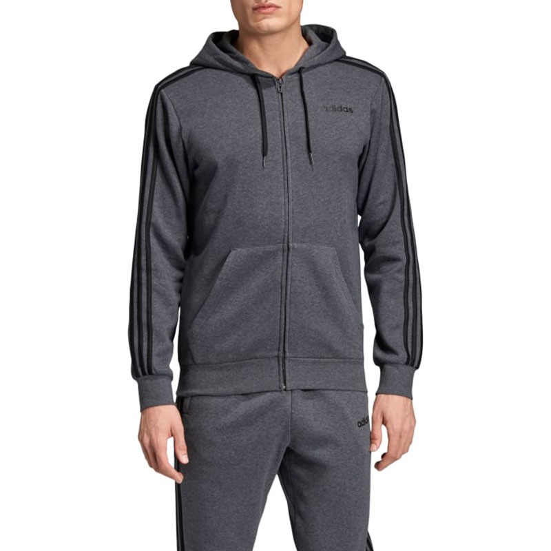 Толстовка мужская Adidas E 3S Fz Fl серая DX2528 изображение 3