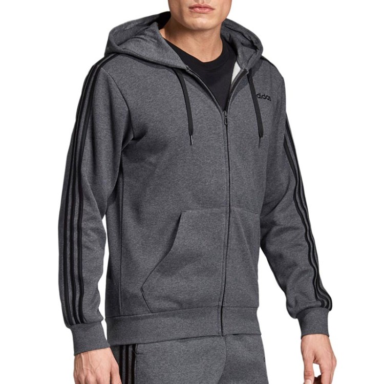 Толстовка мужская Adidas E 3S Fz Fl серая DX2528 изображение 6