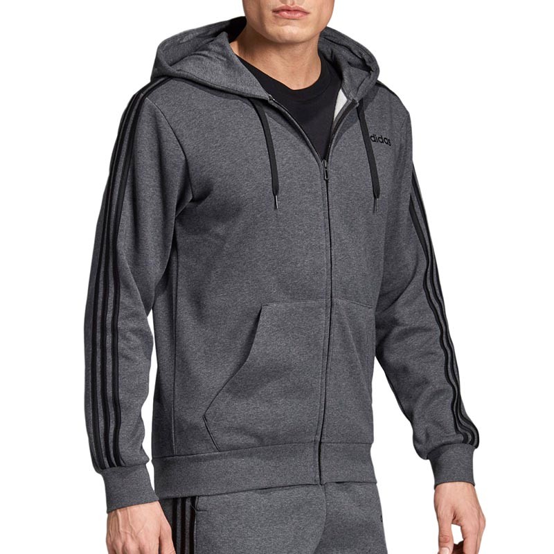 Толстовка мужская Adidas E 3S Fz Fl серая DX2528 изображение 6