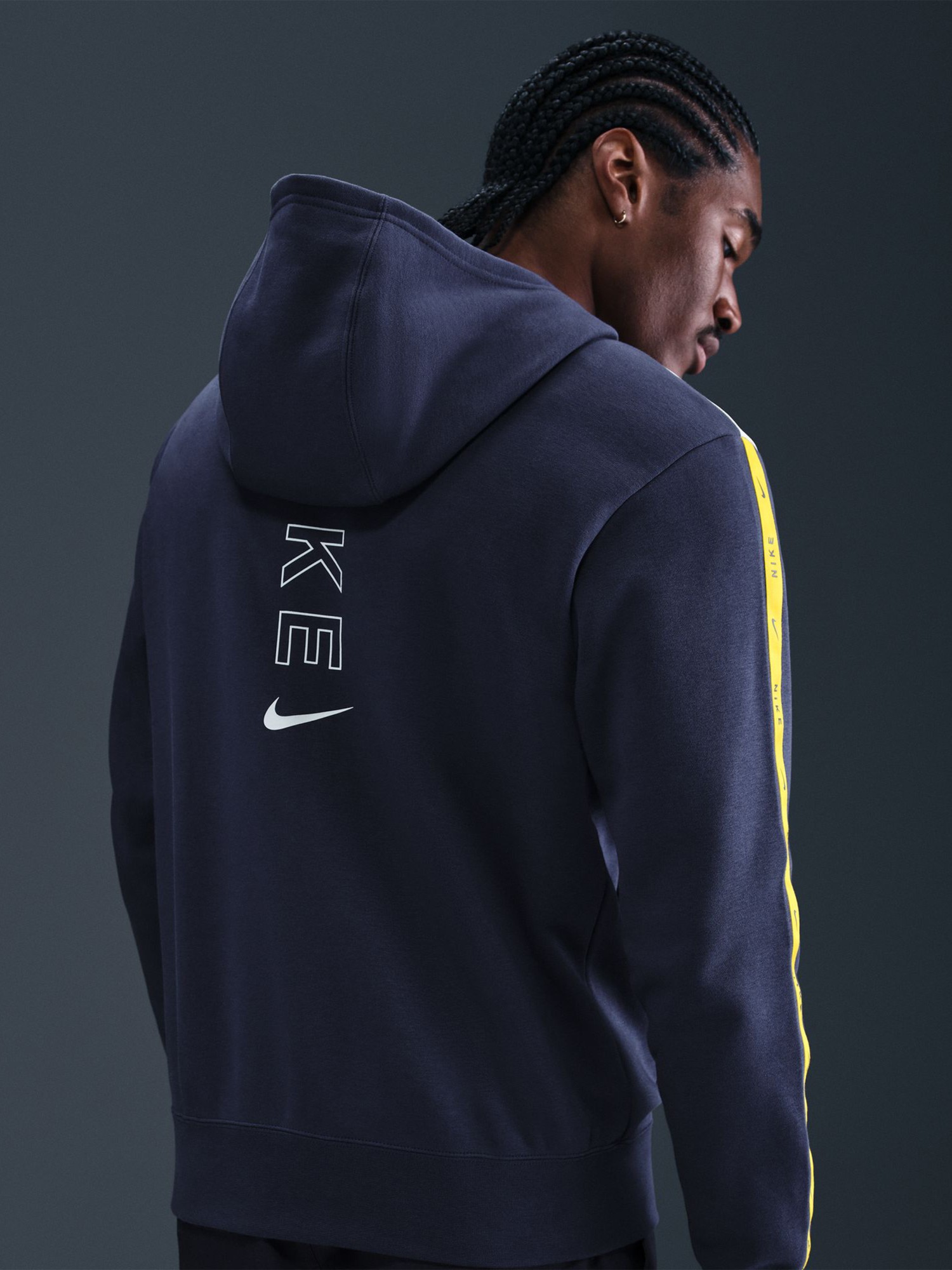 Толстовка мужская Nike M NSW CS HOODY FLC BB темно-синяя IH4285-410 изображение 5
