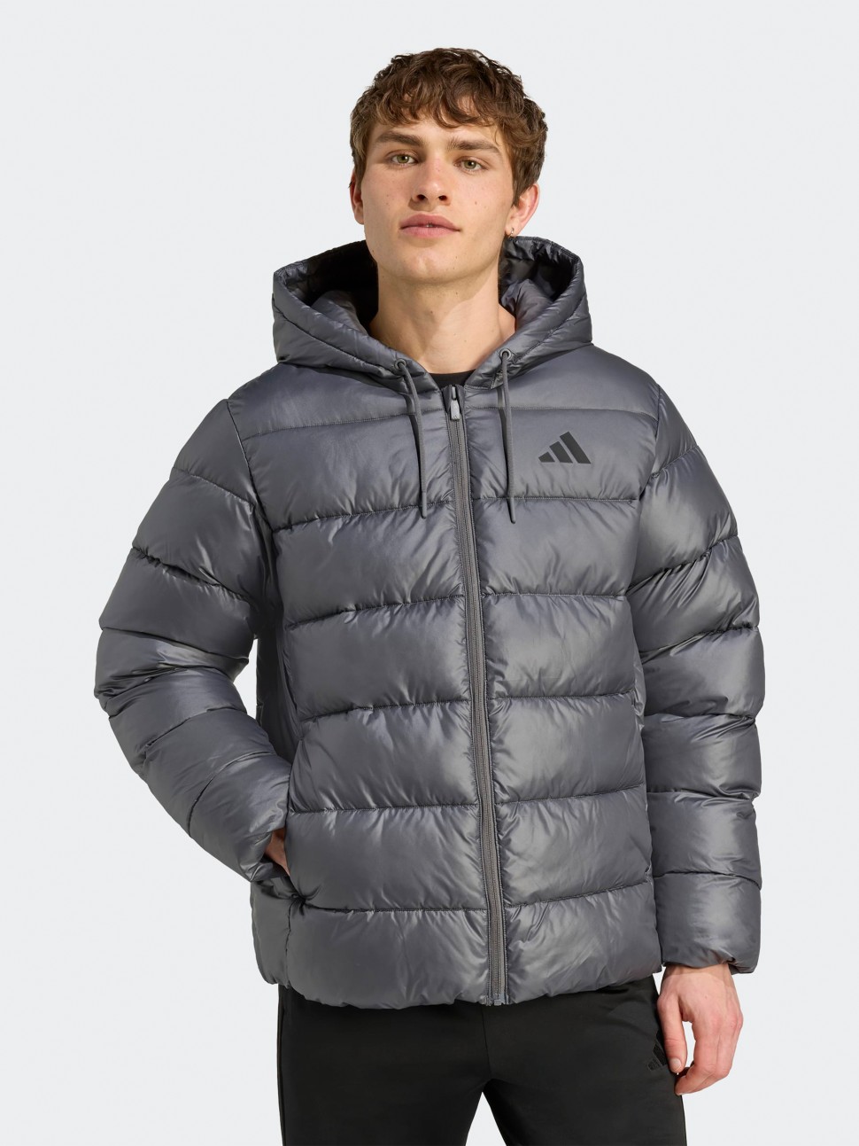 Куртка чоловіча Adidas ESS SD PUF HD J темно-сіра JM8399 — фото 2