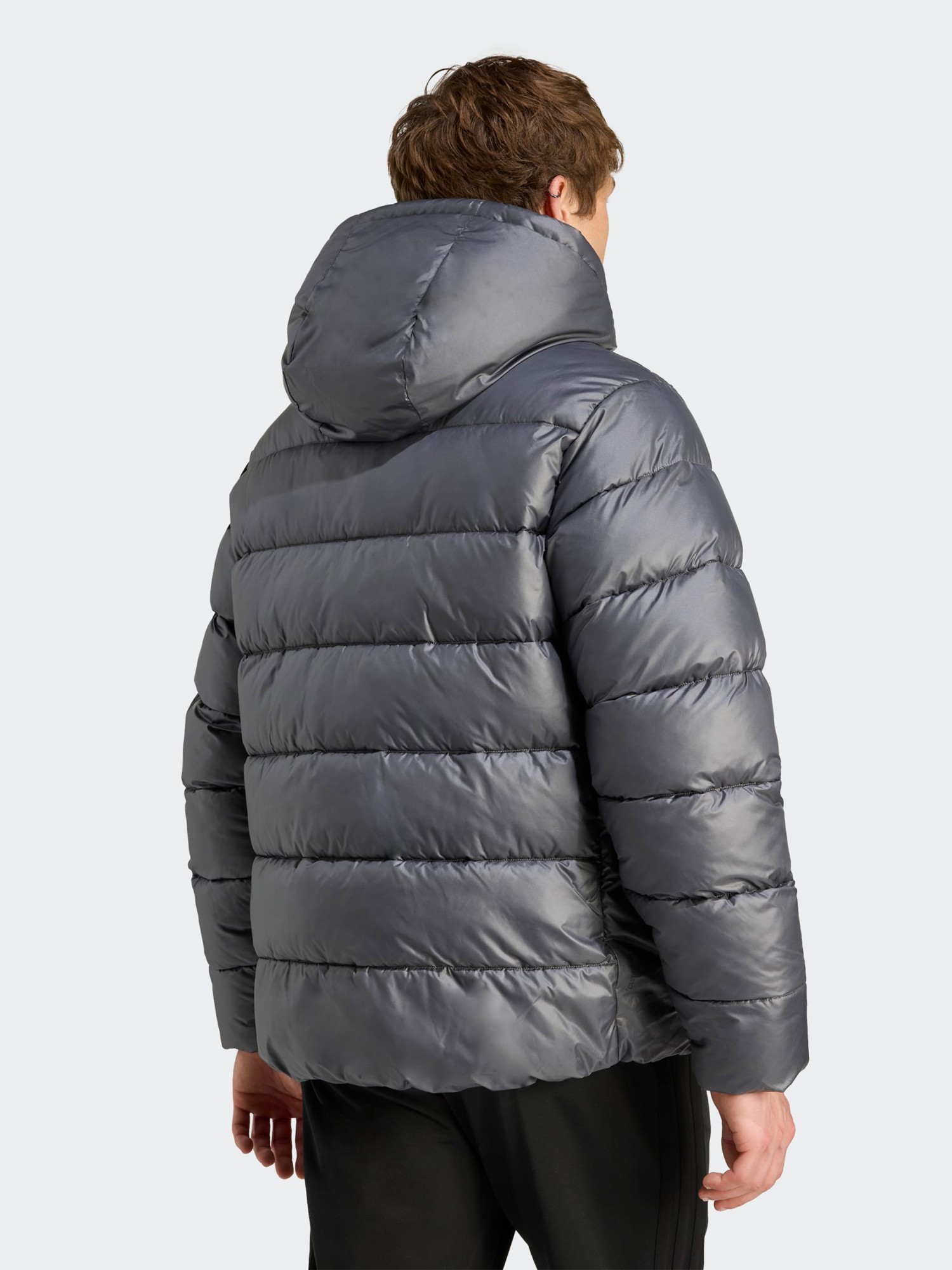 Куртка мужская Adidas ESS SD PUF HD J темно-серая JM8399 изображение 3