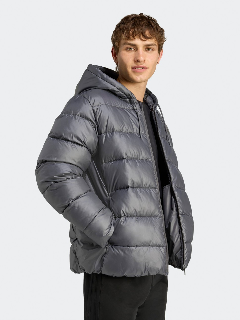 Куртка чоловіча Adidas ESS SD PUF HD J темно-сіра JM8399 — фото 4