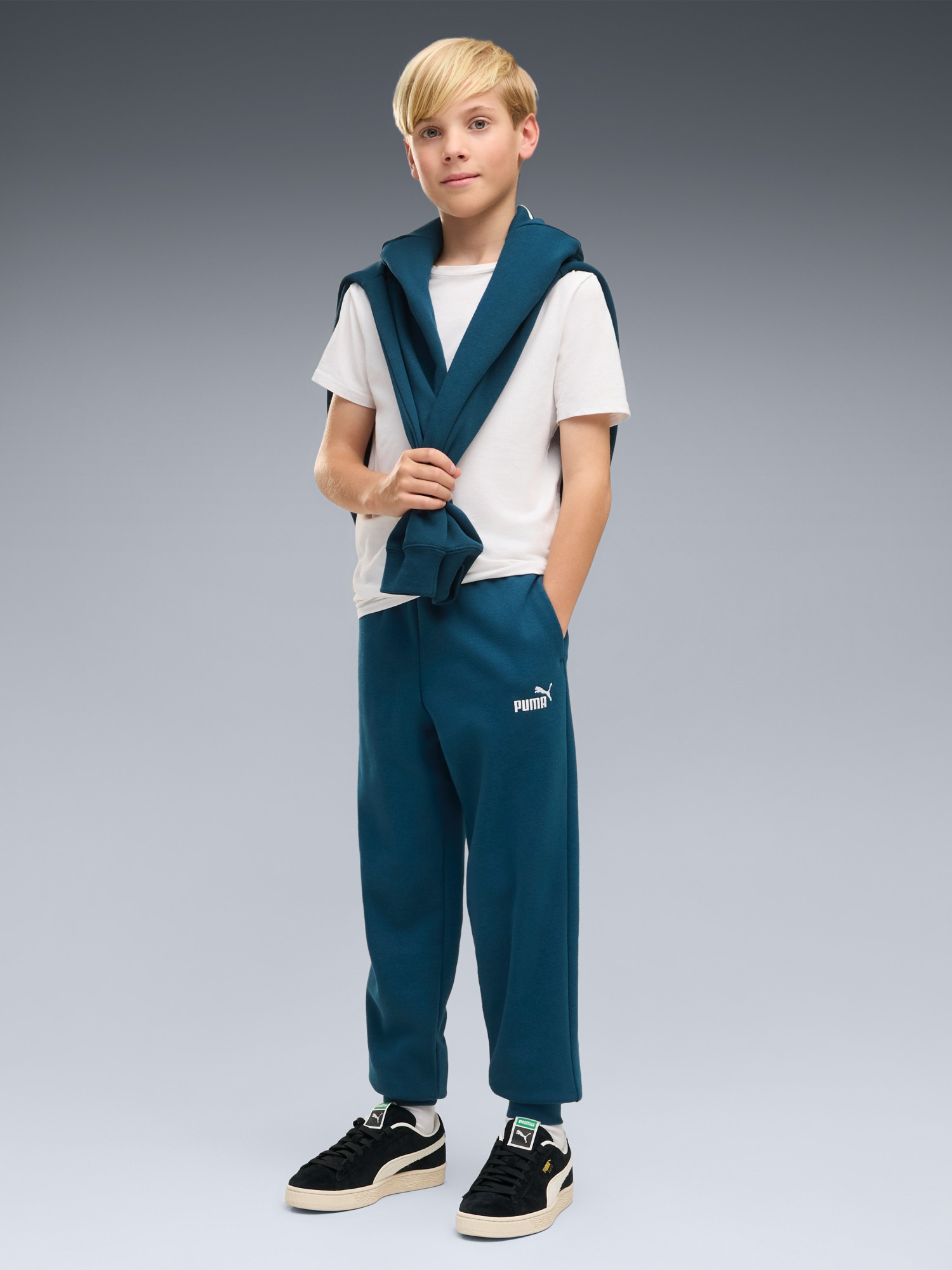 Брюки детские Puma ESS No. 1 Logo Sweatpants FL B зеленые 68491236 изображение 4