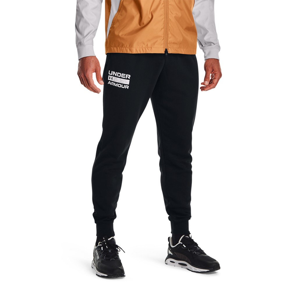 Чоловічі штани Under Armour Ua Rival Flc Signature Jgr чорні 1366366-001 изображение 1