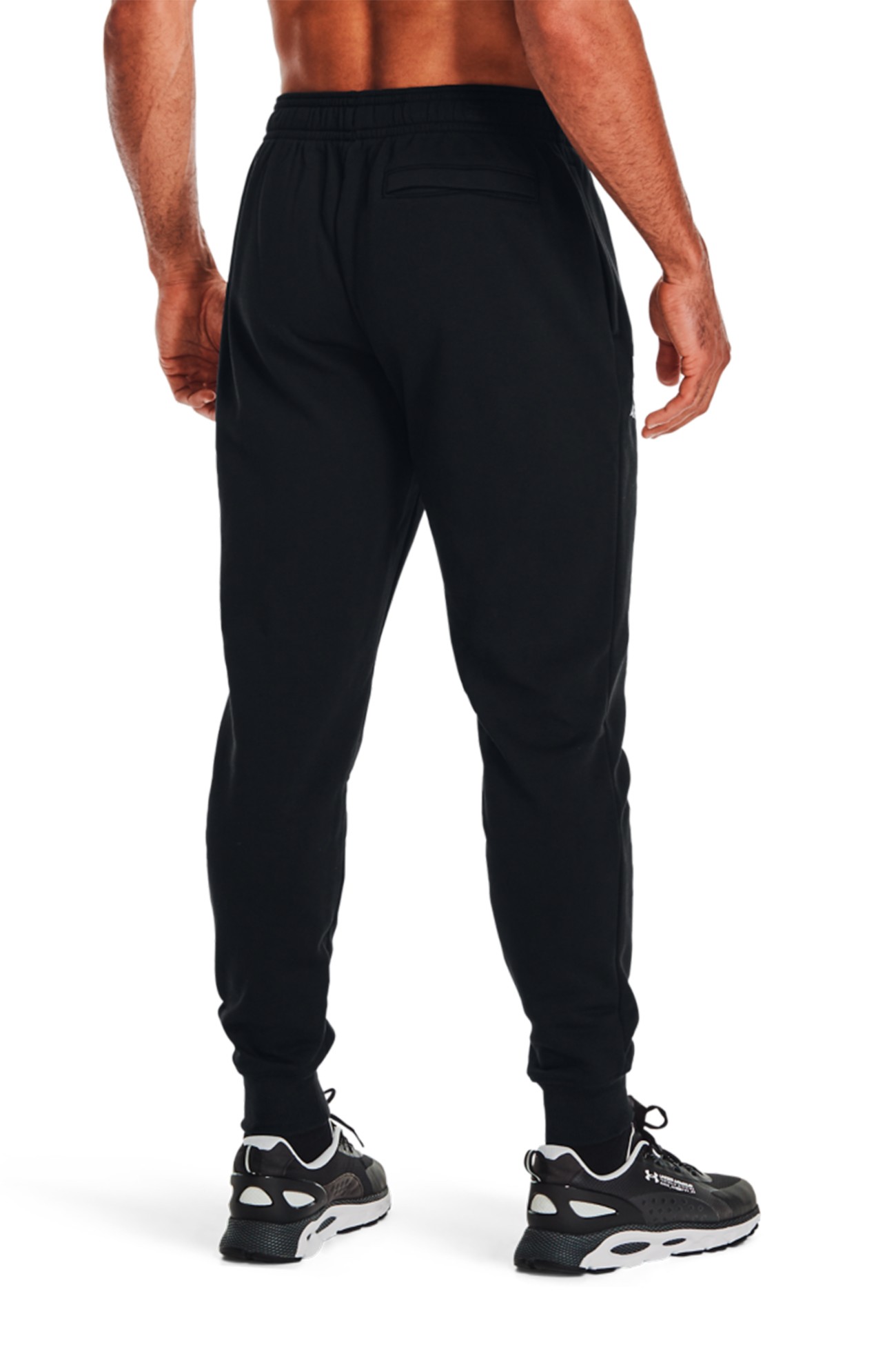 Чоловічі штани Under Armour Ua Rival Flc Signature Jgr чорні 1366366-001 изображение 3