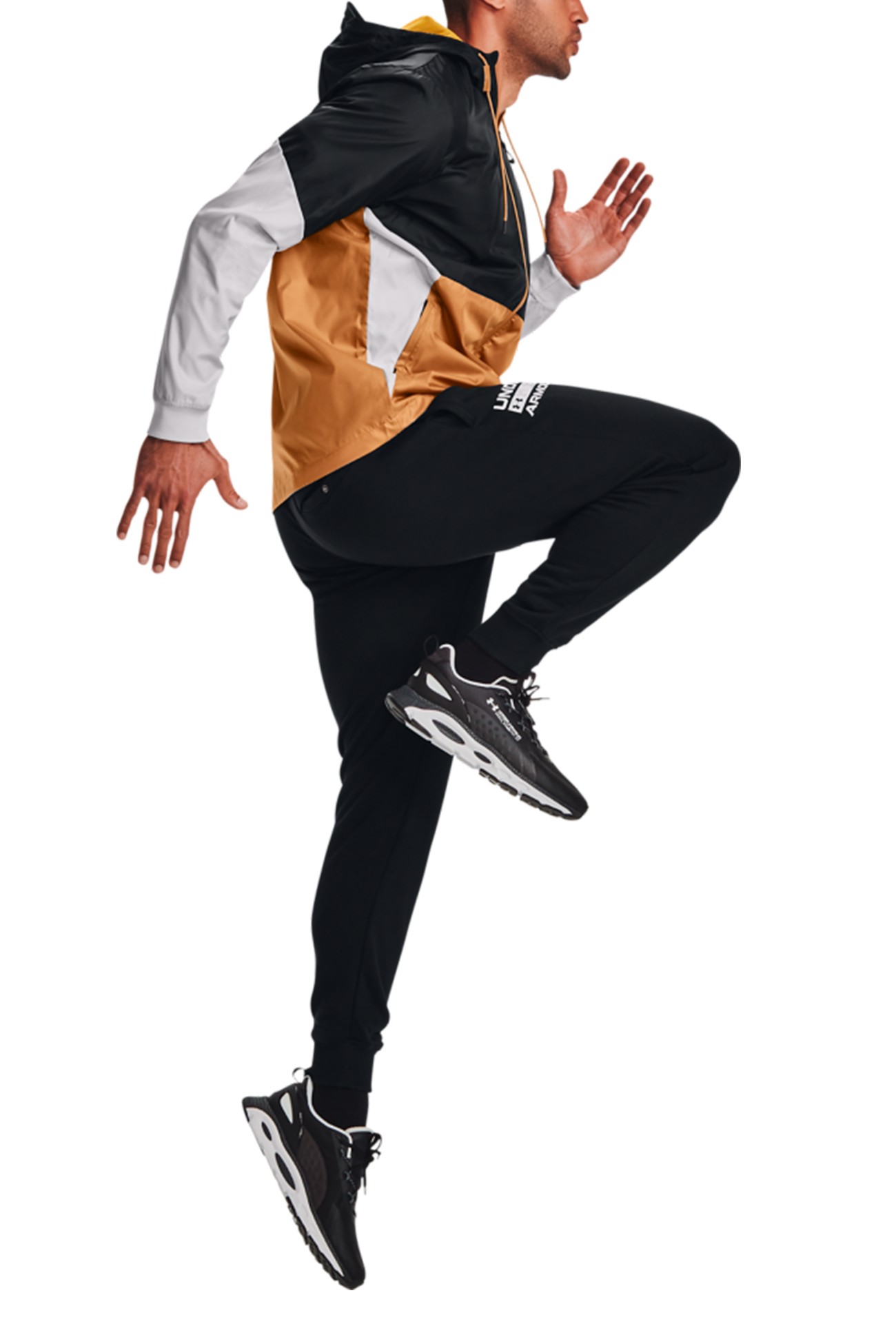 Чоловічі штани Under Armour Ua Rival Flc Signature Jgr чорні 1366366-001 изображение 4