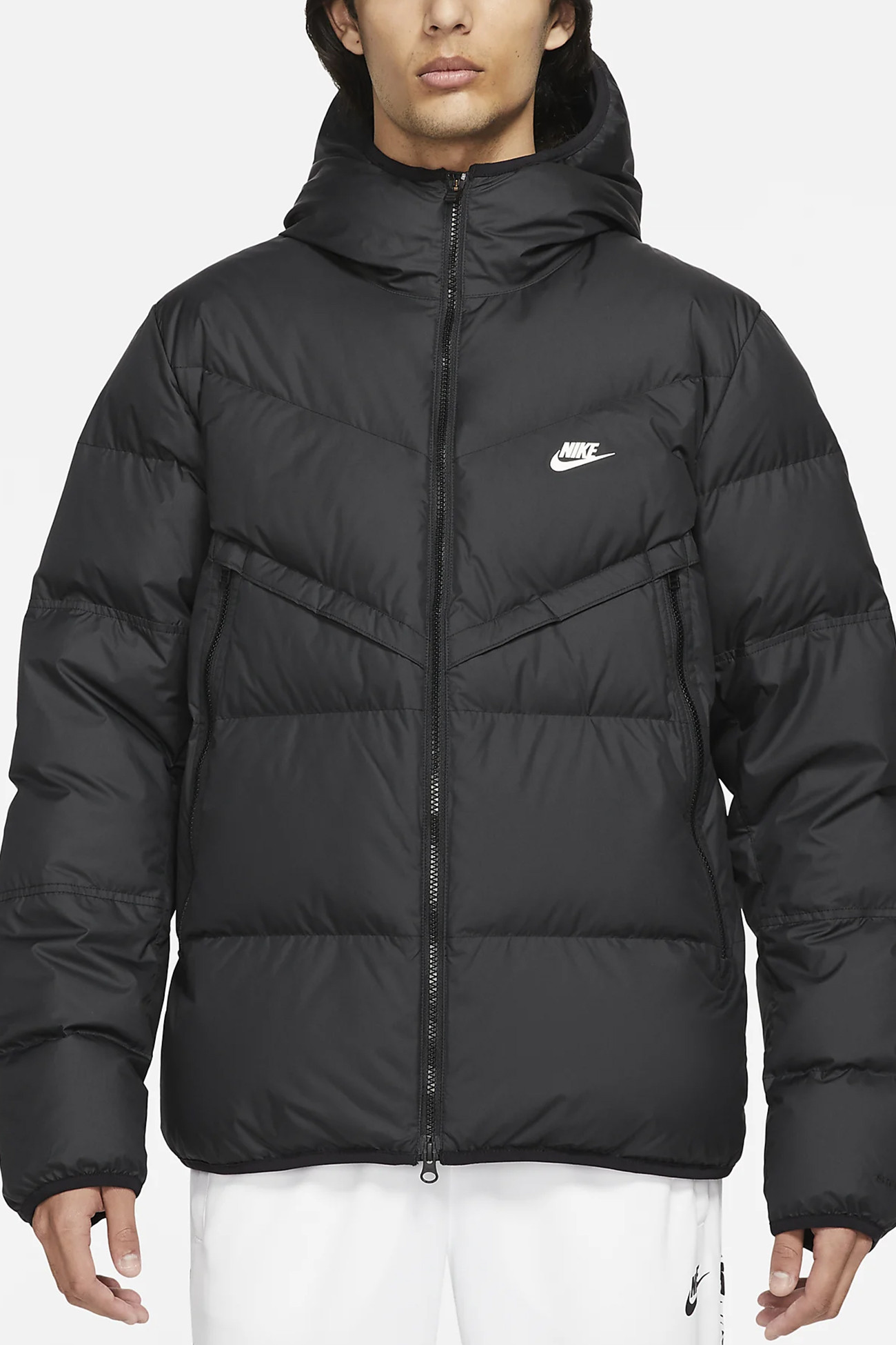 Куртка мужская Nike M Nsw Sf Windrunner Hd Jkt черная DD6795-010 изображение 2
