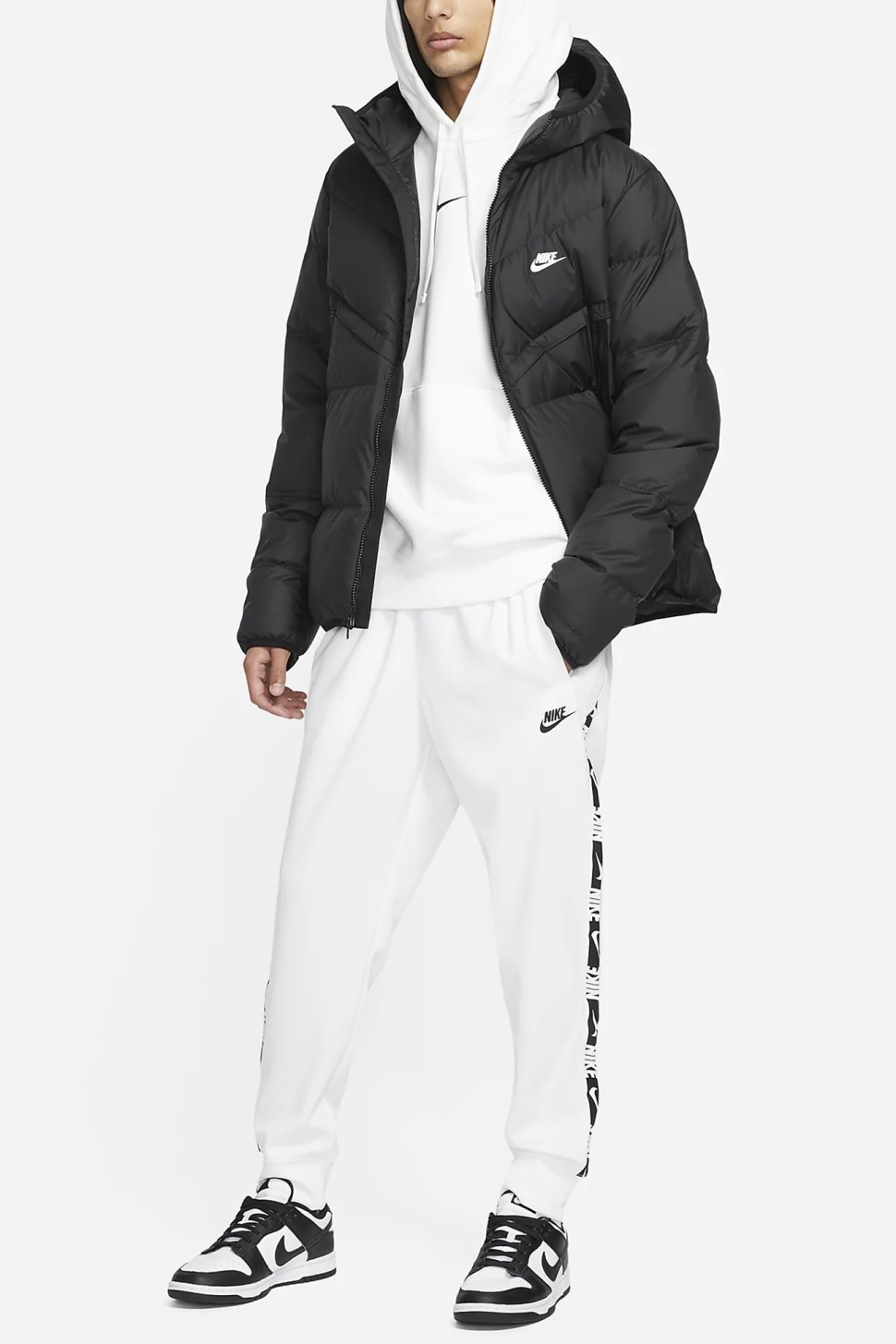 Куртка мужская Nike M Nsw Sf Windrunner Hd Jkt черная DD6795-010 — фото 7