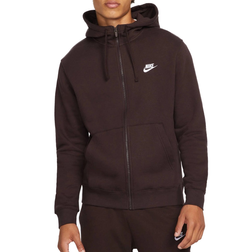 Толстовка чоловіча Nike Sportswear Club Hoodie Fz Bb коричнева BV2645-203  изображение 1