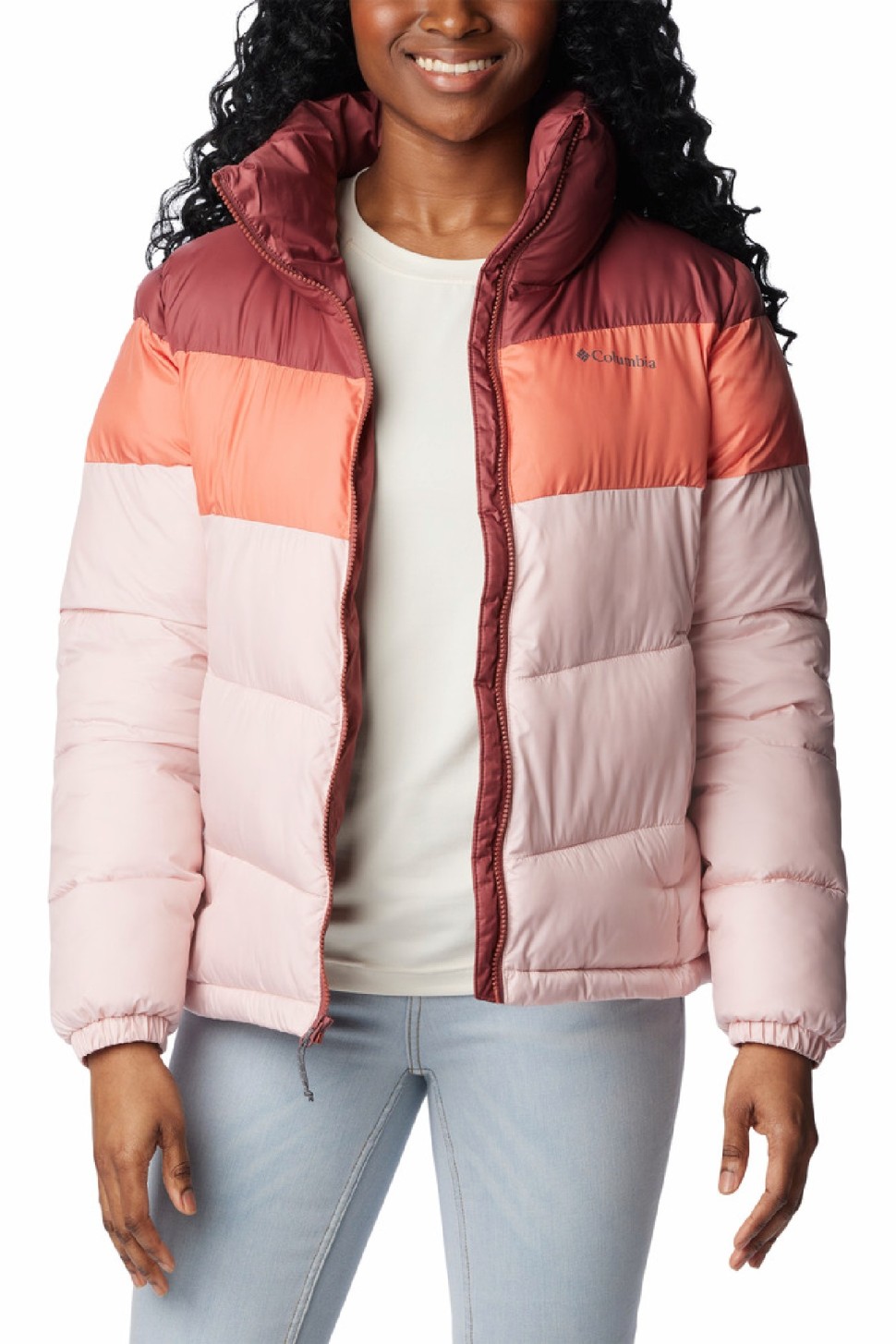 Куртка жіноча Columbia Puffect™ Color Blocked Jacket рожева 1955101-626 — фото 6