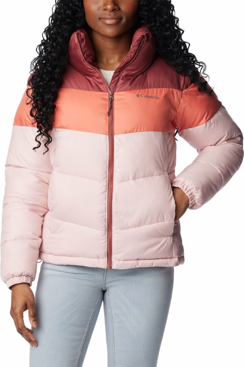 Куртка жіноча Columbia Puffect™ Color Blocked Jacket рожева 1955101-626 — фото 8
