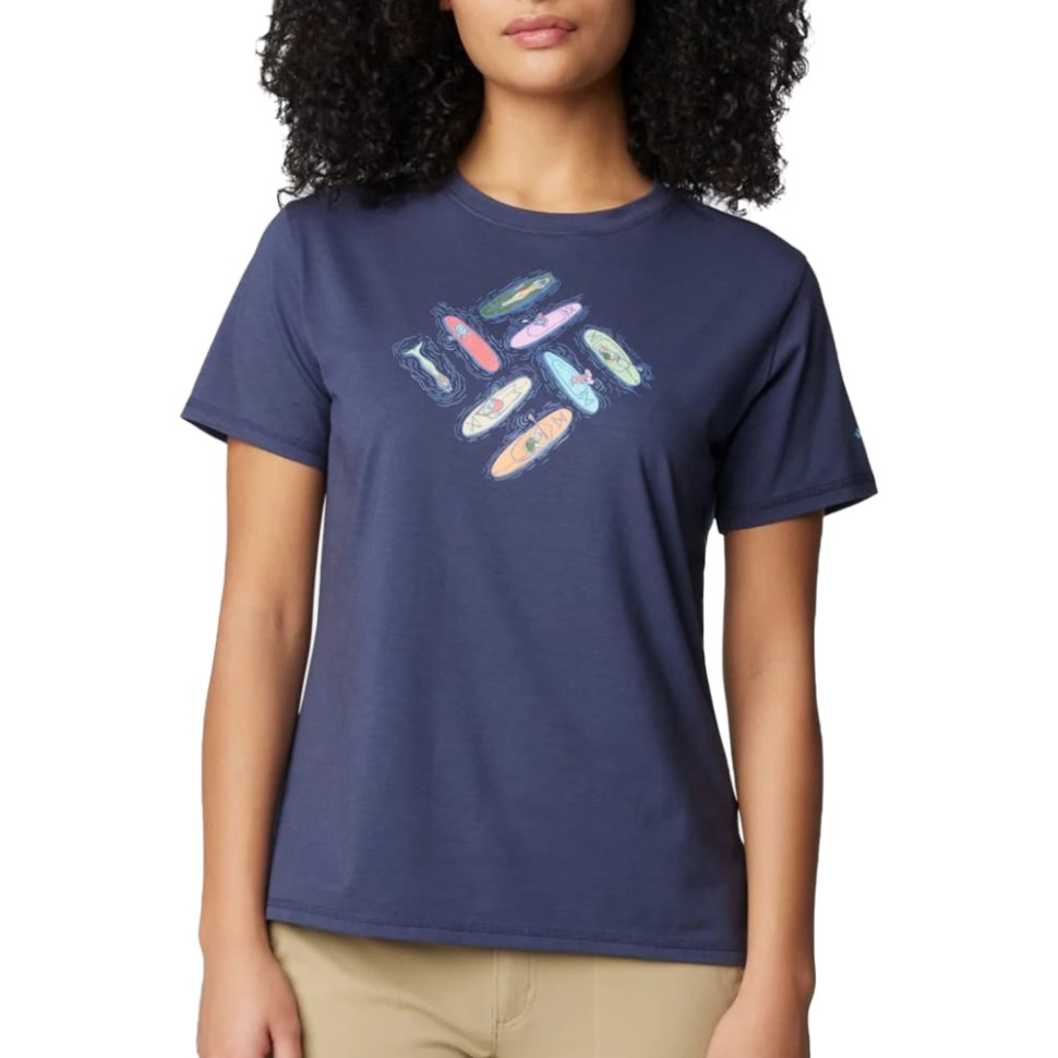 Футболка жіноча Columbia SUN TREK™ SS GRAPHIC TEE синя 1931751-465 — фото 1