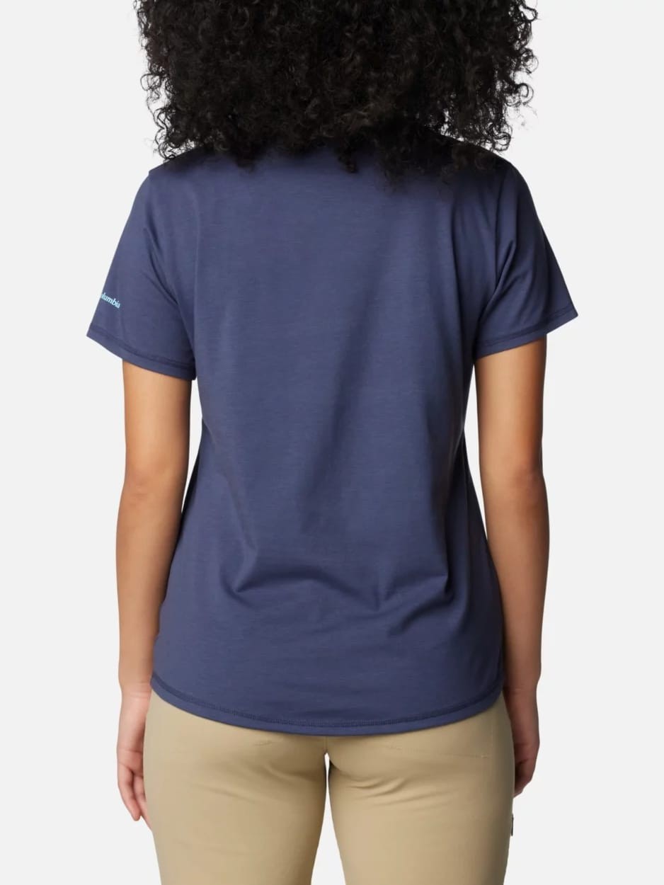 Футболка женская Columbia SUN TREK™ SS GRAPHIC TEE синяя 1931751-465 изображение 3