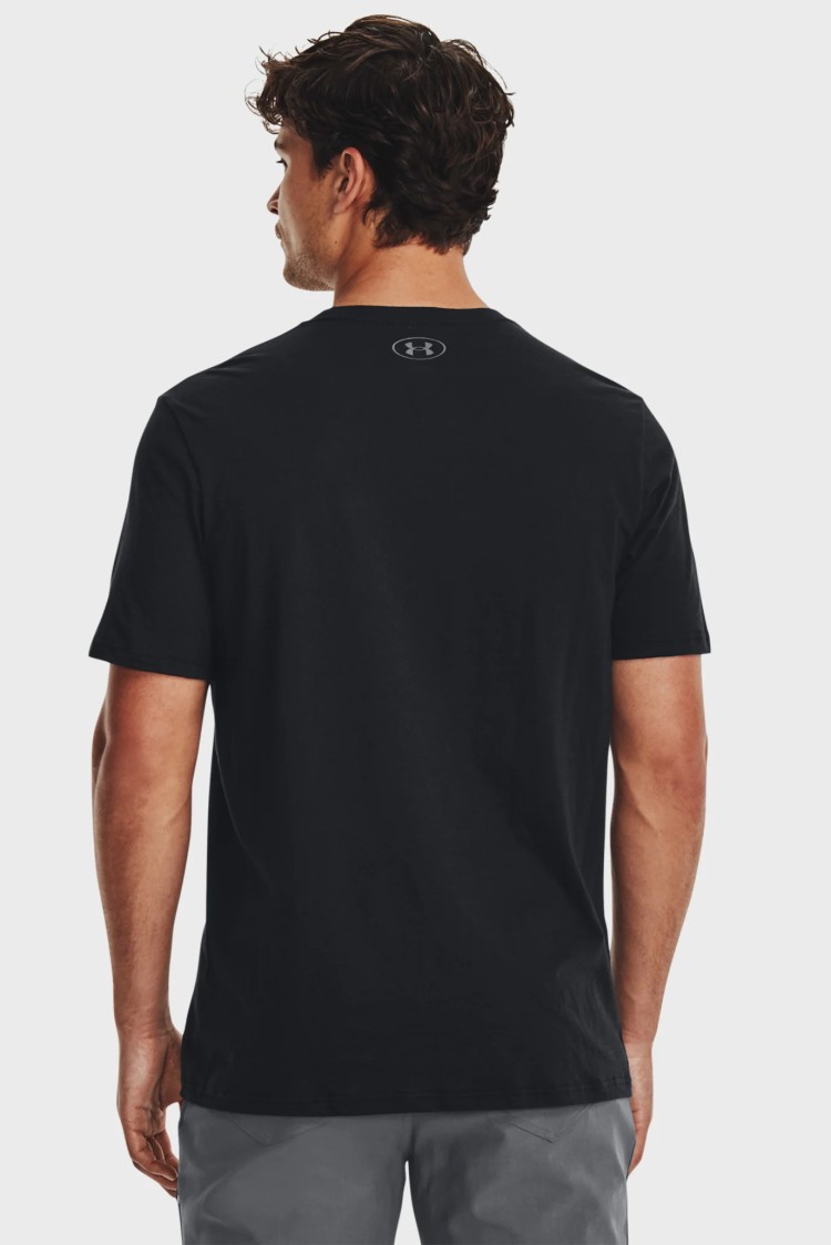 Футболка чоловіча Under Armour UA BIG LOGO FILL SS чорна 1379451-001 изображение 3
