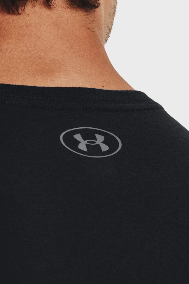 Футболка чоловіча Under Armour UA BIG LOGO FILL SS чорна 1379451-001 изображение 5