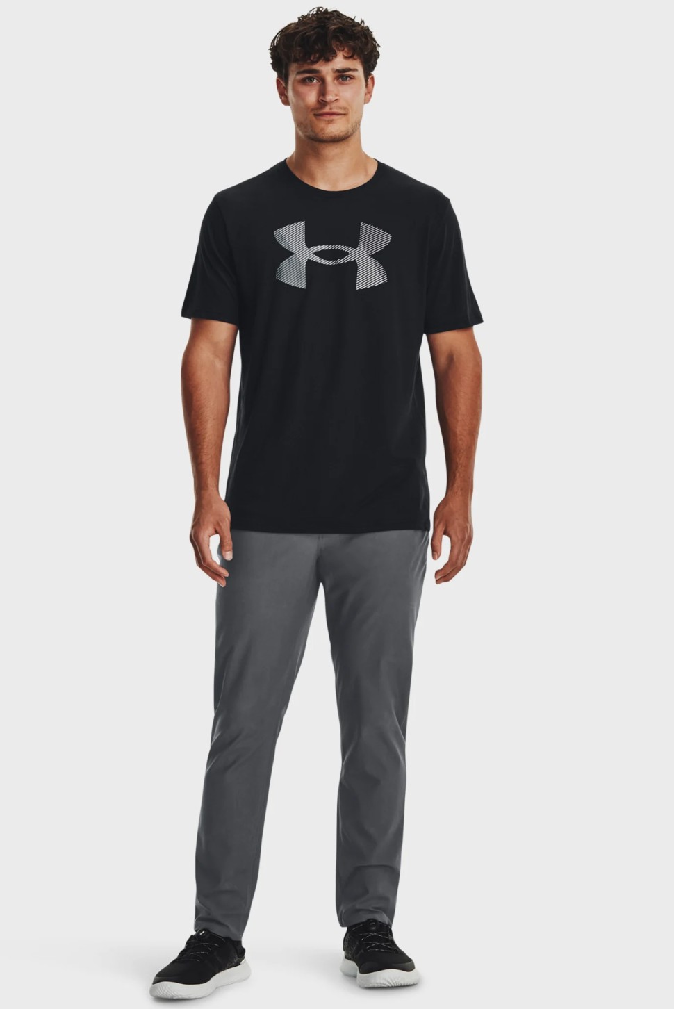 Футболка чоловіча Under Armour UA BIG LOGO FILL SS чорна 1379451-001 — фото 4