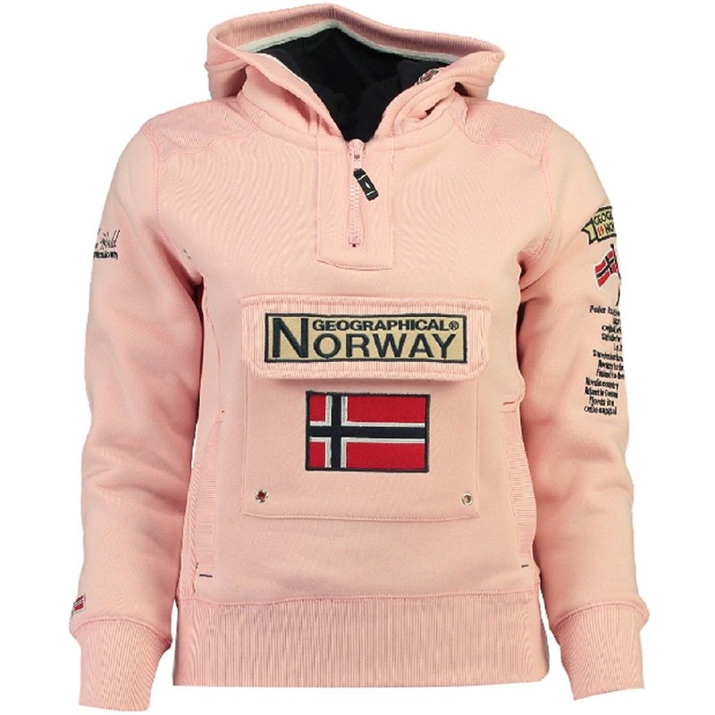 Толстовка женская Geographical Norway розовая SR638F-600 — Sport City Толстовка женская Geographical Norway розовая SR638F-600