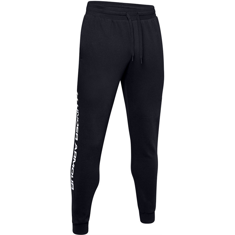 Брюки мужские Under Armour RIVAL FLEECE WORDMARK LOGO JOGGER черные 1345634-001 изображение 1