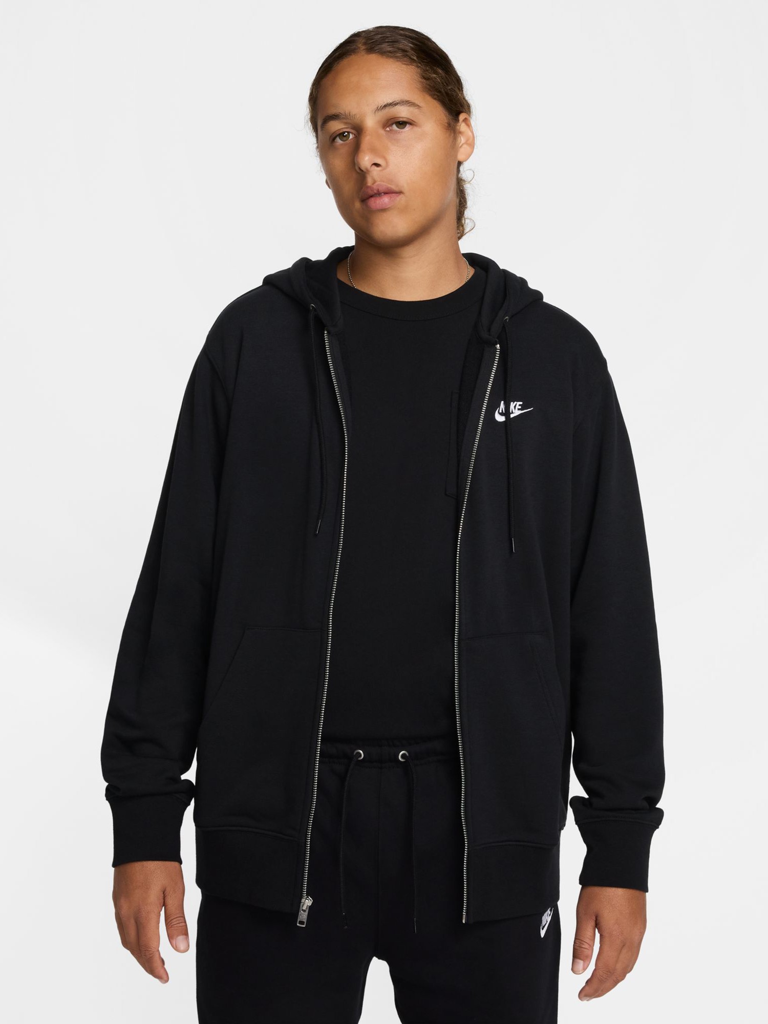 Толстовка мужская Nike M NK CLUB FT FZ HOODIE черная FN3884-010 изображение 2