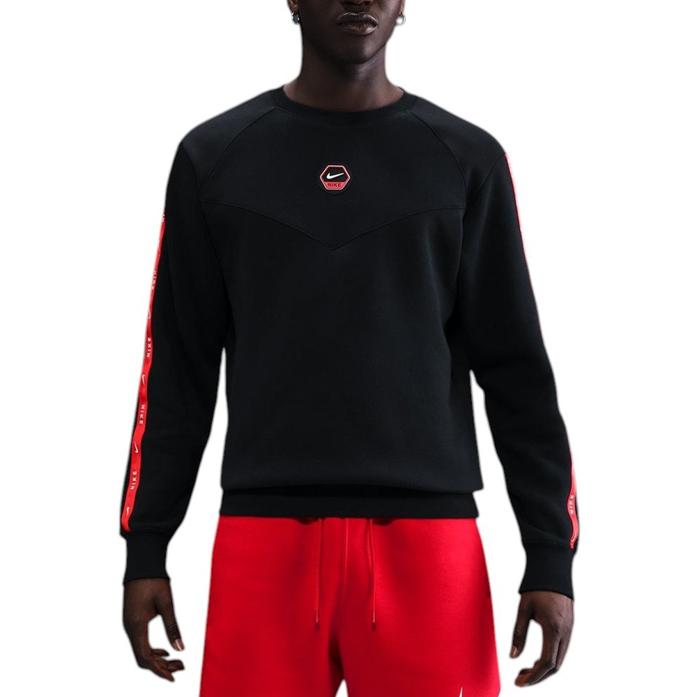 Толстовка мужская Nike M NSW CS CREW FLC BB черная IH4286-010