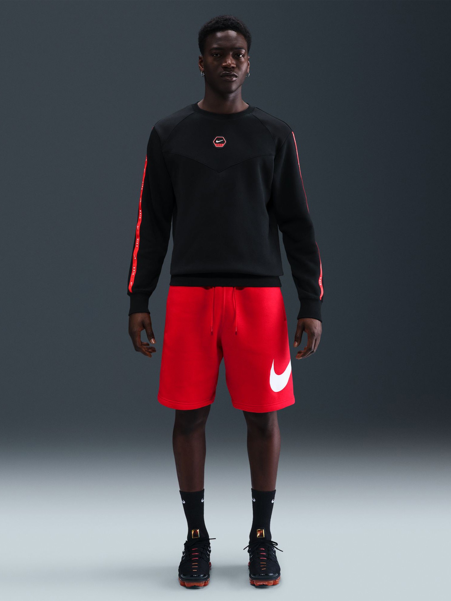 Толстовка мужская Nike M NSW CS CREW FLC BB черная IH4286-010 изображение 2