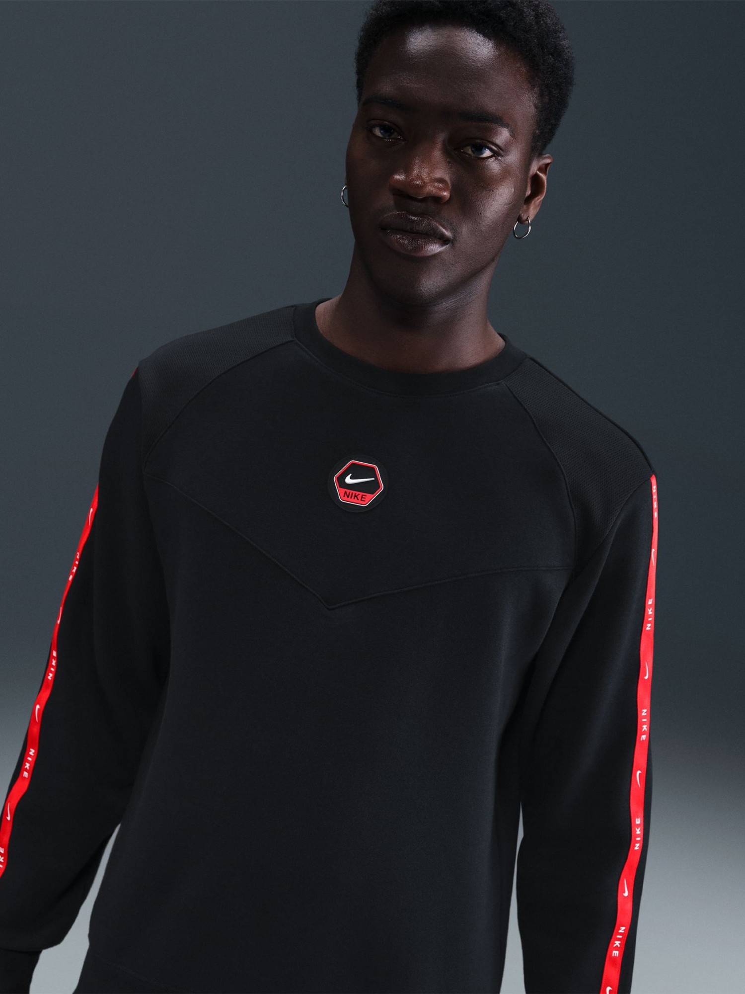 Толстовка мужская Nike M NSW CS CREW FLC BB черная IH4286-010 изображение 4