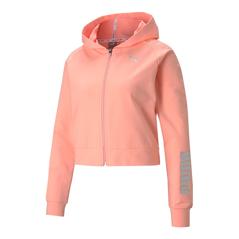 Толстовка жіноча Puma Rtg Full-Zip Hoodie персикова 58648526 — фото 1