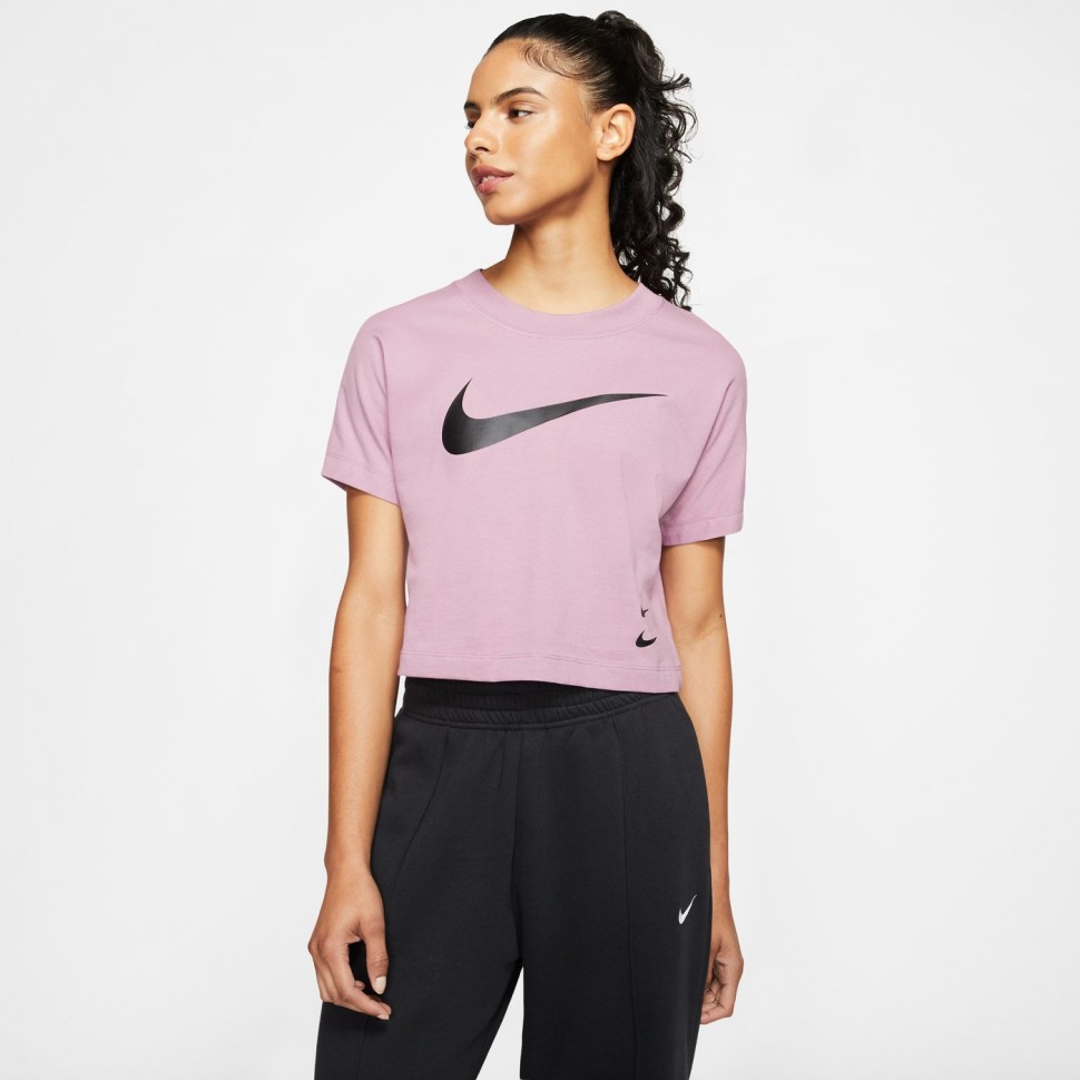 Футболка женская Nike Sportswear Swoosh Top фиолетовая CJ3764-515 — фото 2 — Sport City Футболка женская Nike Sportswear Swoosh Top фиолетовая CJ3764-515 — фото 2