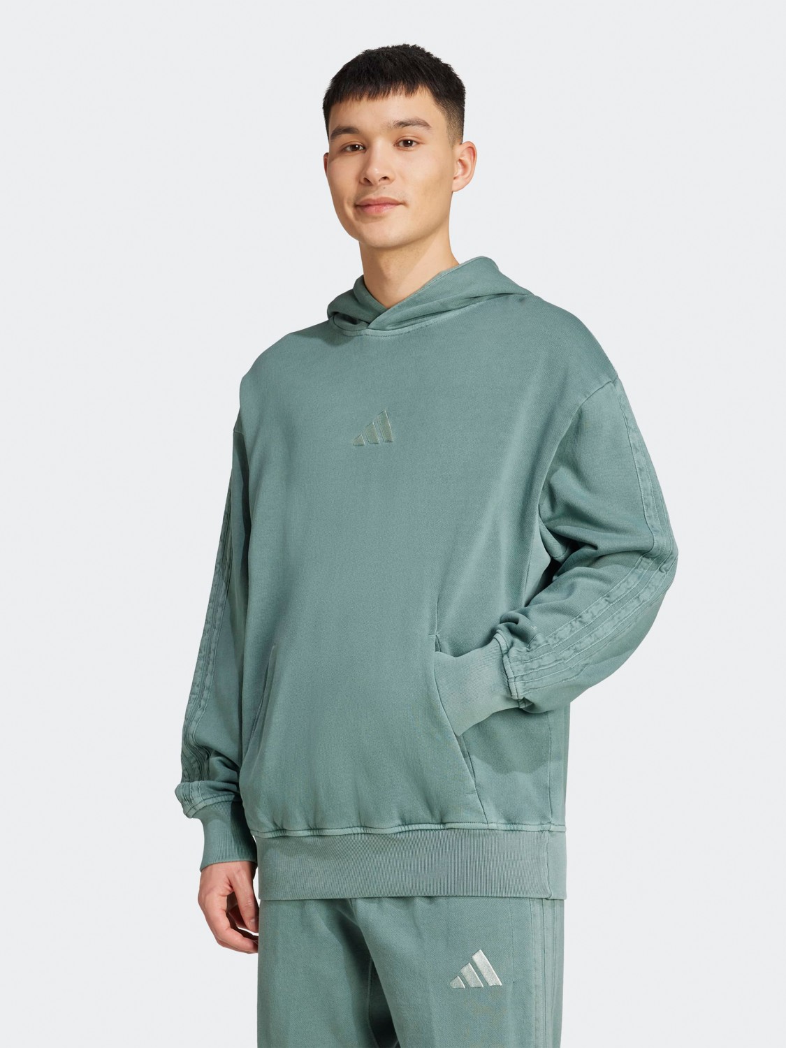 Толстовка мужская Adidas M A SZN W FT HD зеленая JN0614 изображение 2
