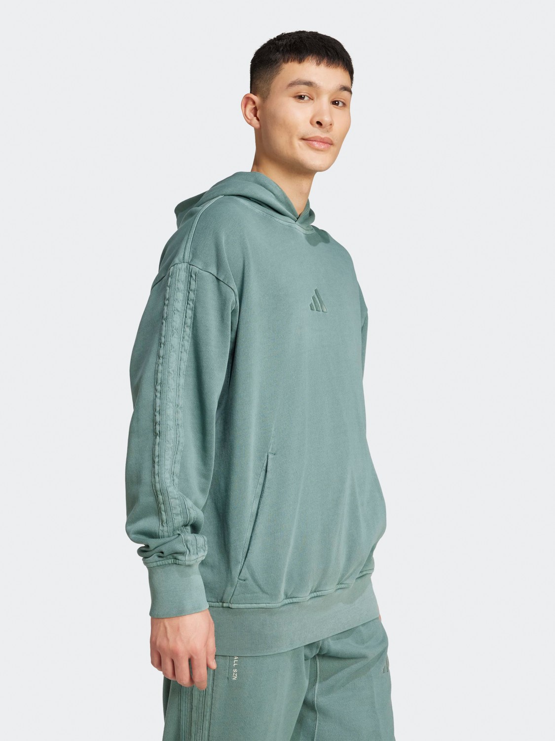 Толстовка мужская Adidas M A SZN W FT HD зеленая JN0614 изображение 4
