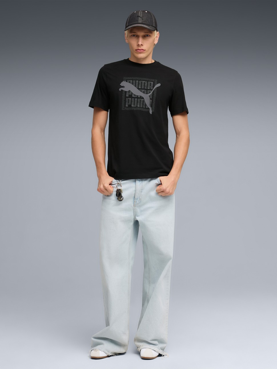 Футболка чоловіча Puma GRAPHIC Wording Tee чорна 69177501 — фото 4