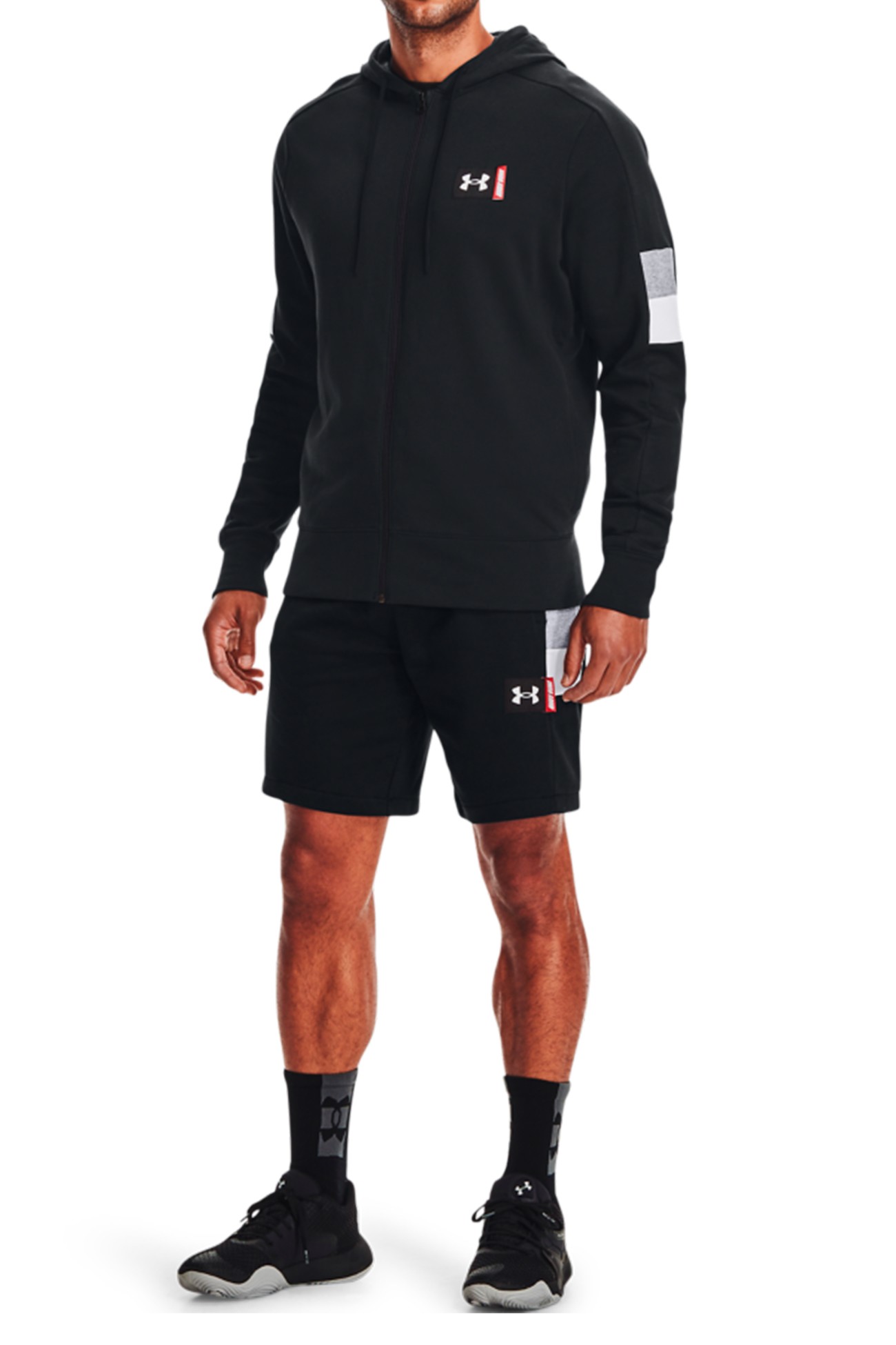 Толстовка чоловіча Under Armour Ua Baseline Full Zip чорна 1366529-001 изображение 2