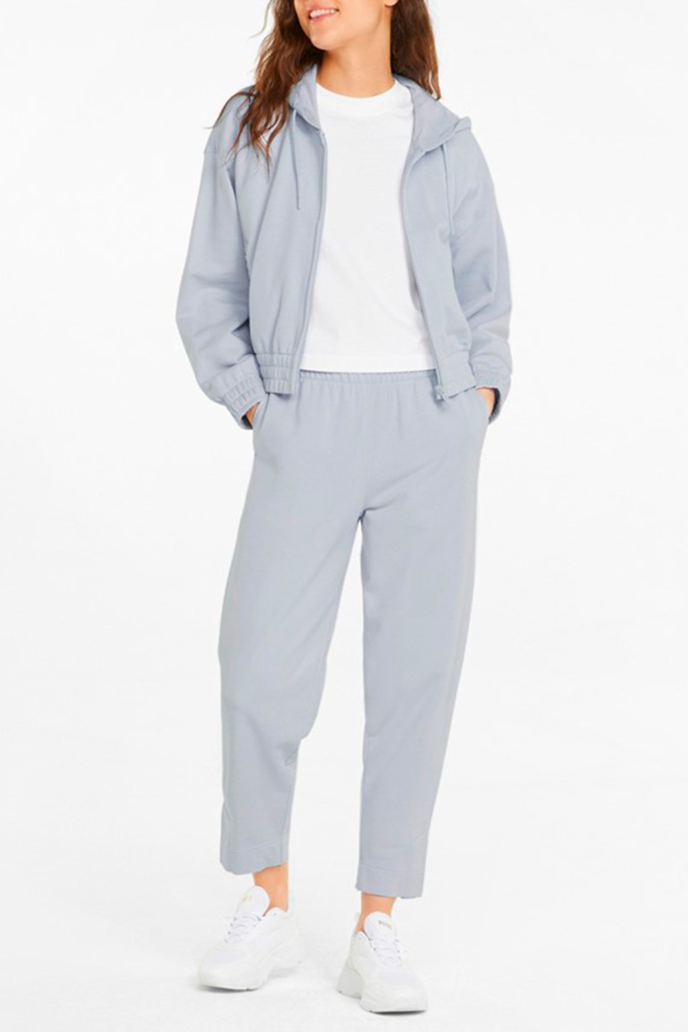 Толстовка жіноча Puma Her Full-Zip Hoodie блакитна 84709221 — фото 4