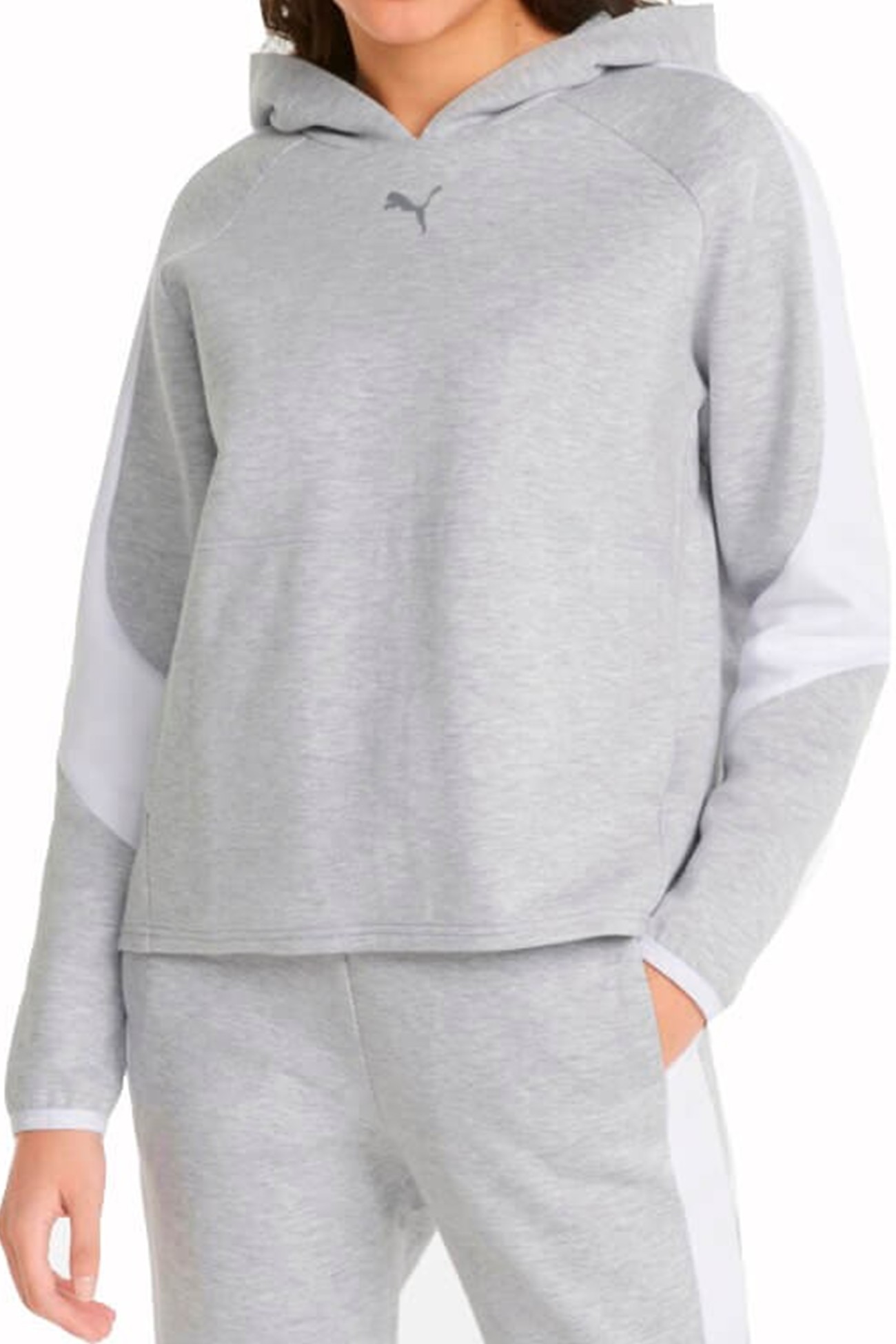 Толстовка жіноча Puma Evostripe Hoodie сіра 84707204 изображение 2