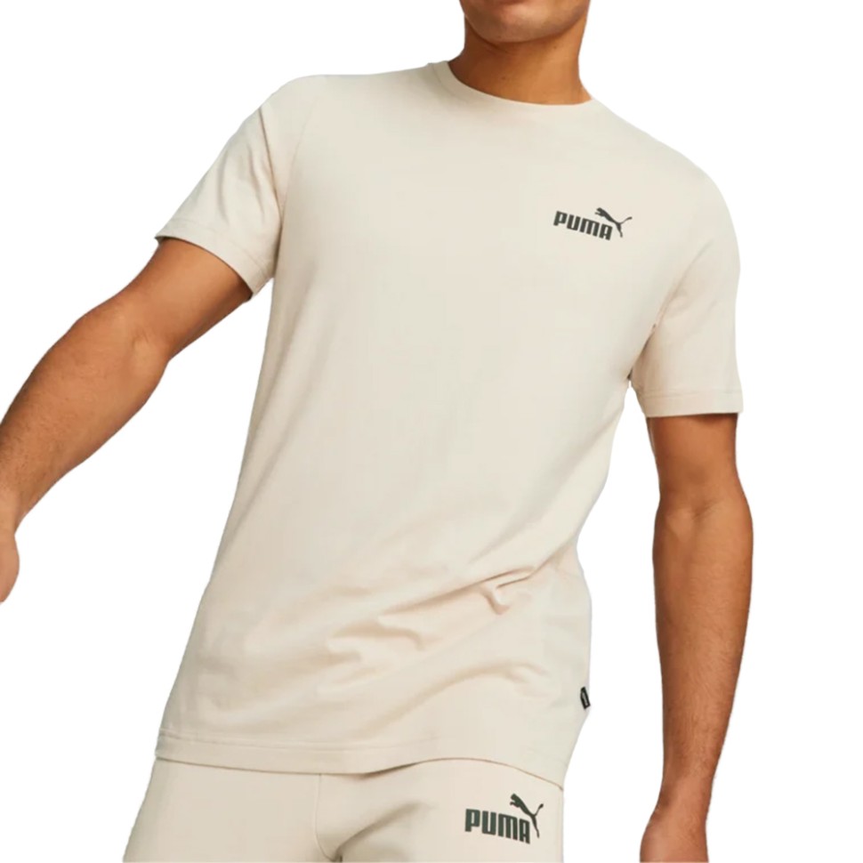 Футболка чоловіча Puma ESS Small Logo Tee бежева 58666985 — фото 1