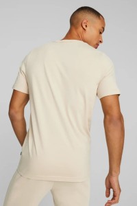 Футболка мужская Puma ESS Small Logo Tee бежевая 58666985 изображение 3