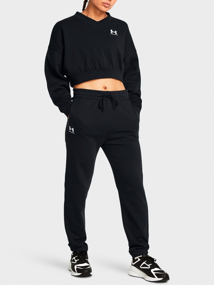 Штани жіночі Under Armour UA Rival Terry Jogger чорні 1382735-001 изображение 4