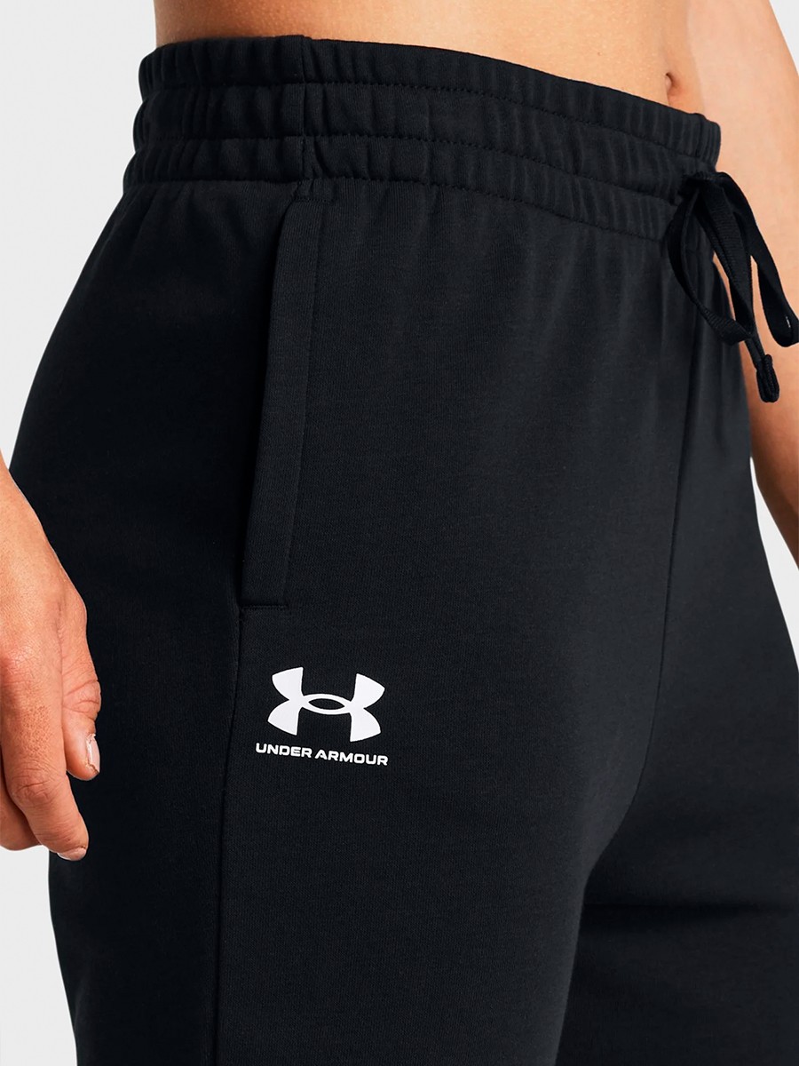 Штани жіночі Under Armour UA Rival Terry Jogger чорні 1382735-001 — фото 5