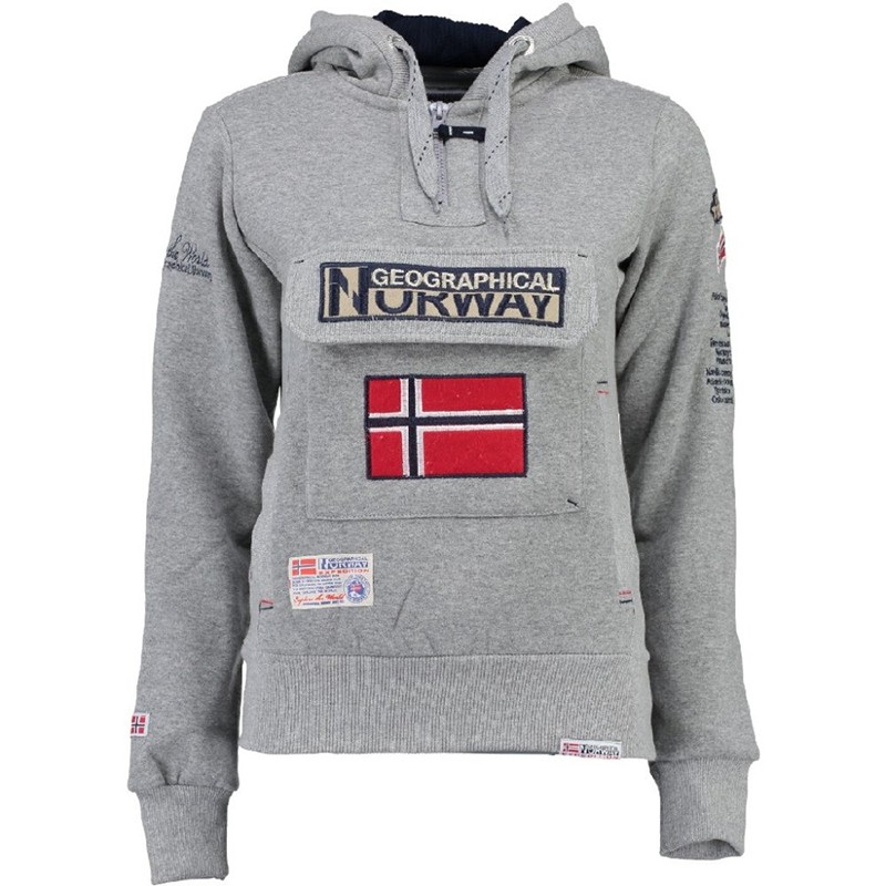 Толстовка женская Geographical Norway серая SR638F-011 изображение 1