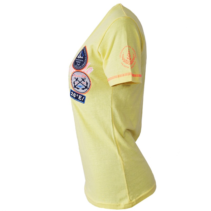 Футболка женская Geographical Norway желтая SR600-700 изображение 3